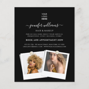 Elegant Custom Photo Logo Promotional Black Flyer