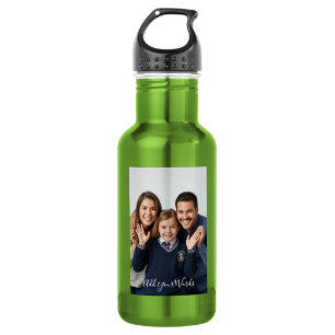 Elegant Custom Photo & Text Personalised 532 Ml Water Bottle