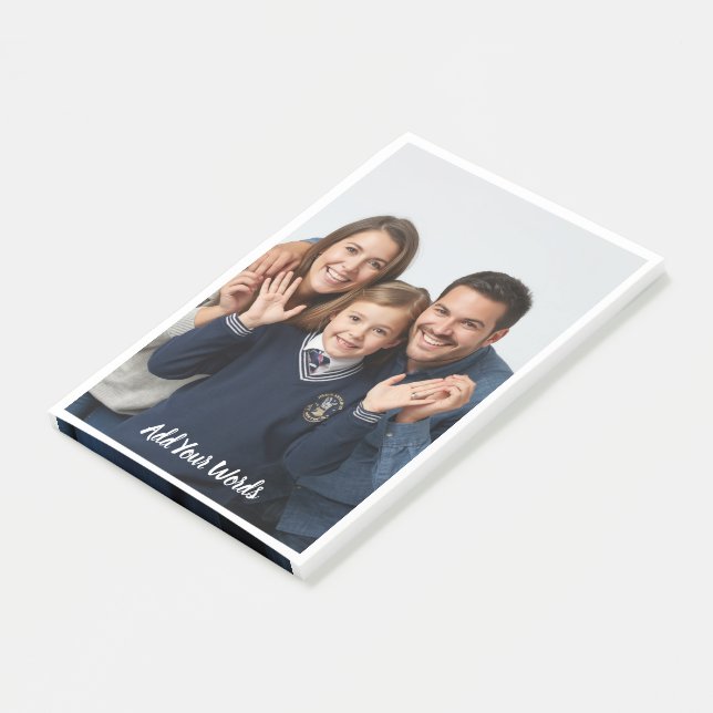 Elegant Custom Photo & Text Personalised  Post-it Notes (Angled)