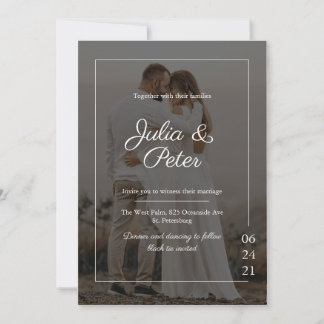 Elegant Custom Photo Wedding Invitation