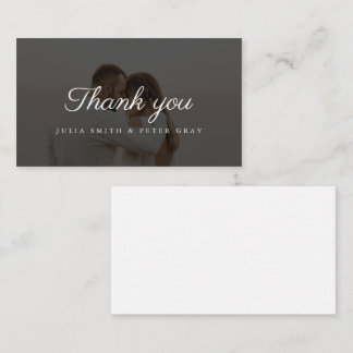 Elegant Custom Photo Wedding Thankyou Card