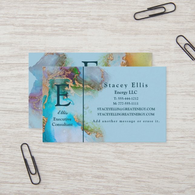 Elegant Custom Professional Business Card (Front/Back In Situ)