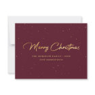 Elegant Custom Red and Gold Foil Christmas Cards