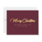 Elegant Custom Red and Gold Foil Christmas Cards