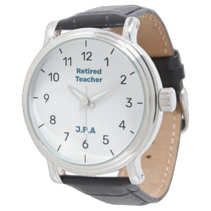 Elegant Custom Retirement Watch Initials Teacher