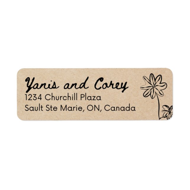 Elegant Custom Return Address Label | Personalised (Front)
