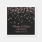 Elegant Custom Rose Gold Confetti & Black Wedding