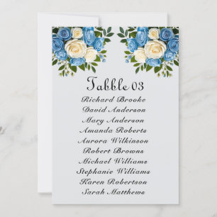 Elegant Custom Seating Chart Card for Weddings