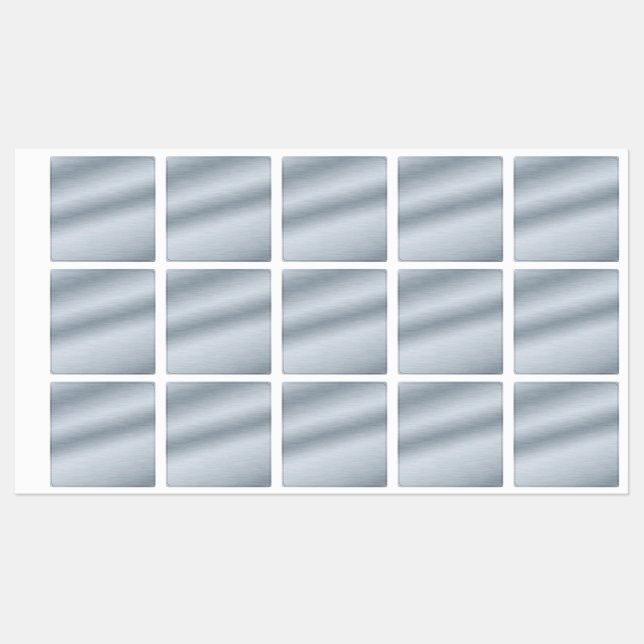 Elegant Custom Silver Faux Brushed Metal (Sheet)