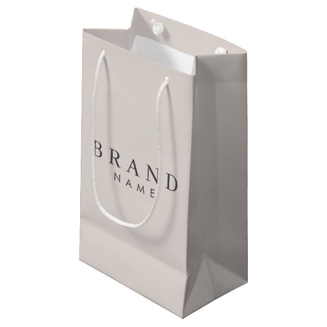 Elegant Custom Small Paper Shopping Bag (Front Angled)