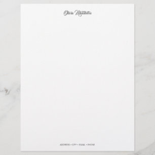 Elegant Custom Stationery Letterhead