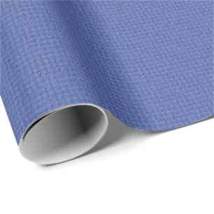 Elegant Custom Template Structured Look Blue Wrapping Paper