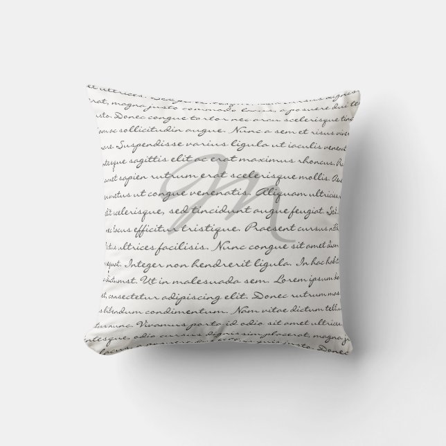 Elegant Custom Text Cushion (Front)