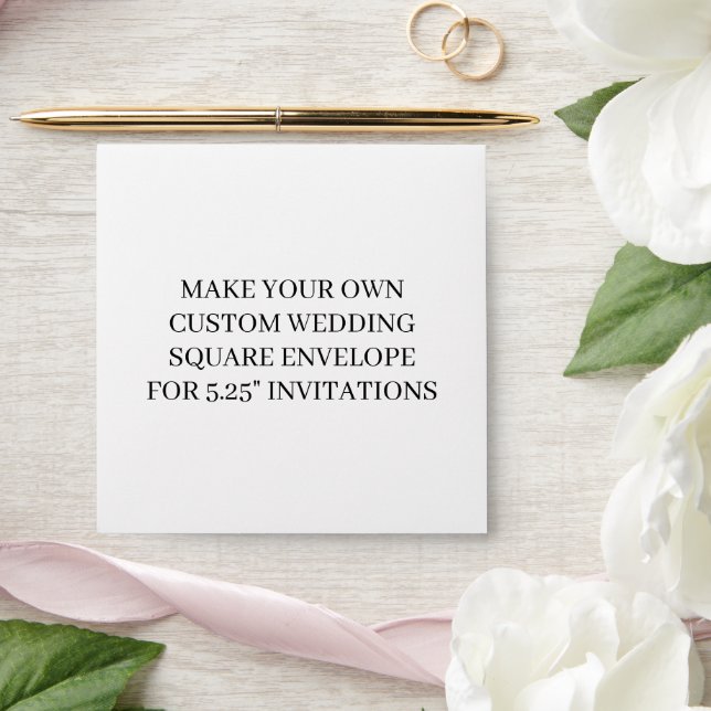 Elegant Custom Wedding 5.25" Square Envelope (Wedding)