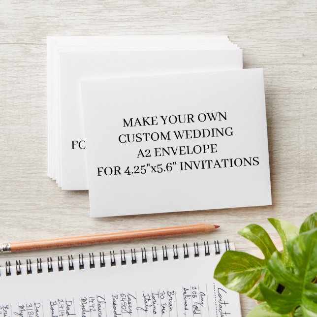 Elegant Custom Wedding A2 Envelope (Stacked)