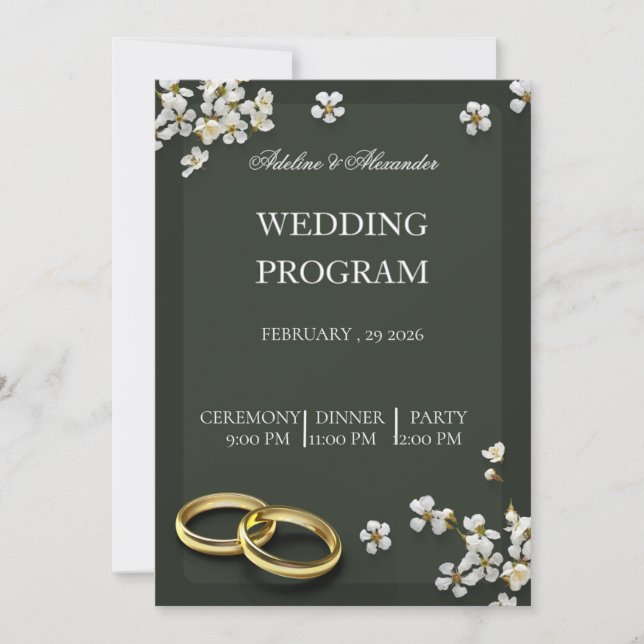 Elegant Custom Wedding Invitation (Front)