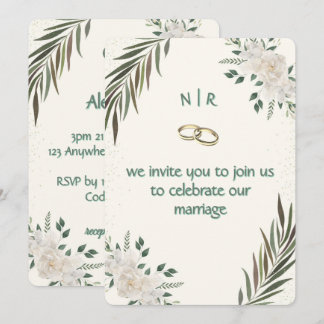 Elegant Custom Wedding Invitation 5