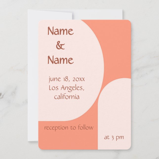 Elegant Custom Wedding Invitation 9 (Front)