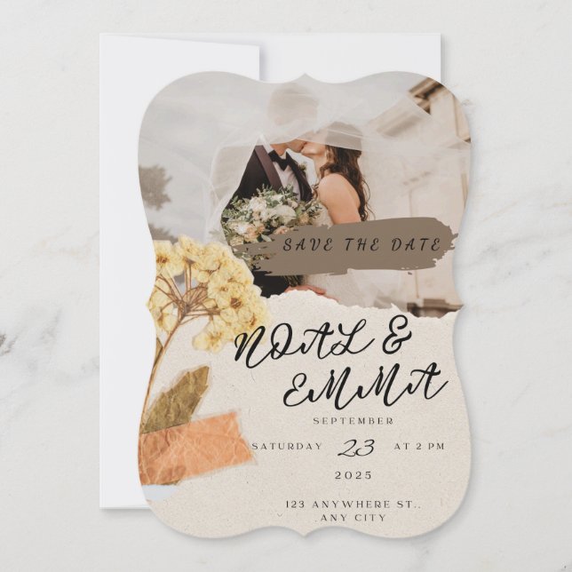 Elegant & Custom Wedding Invitation Card ✨ (Front)