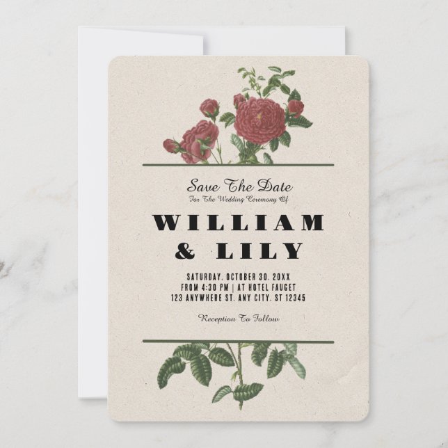 Elegant Custom Wedding Invitation Template (Front)