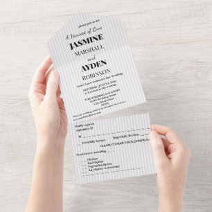 Elegant Custom Wedding Invitations