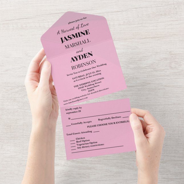 Elegant Custom Wedding Invitations  (Tearaway)