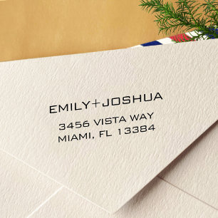 Elegant Custom Wedding Name and Address Self-inking Stamp