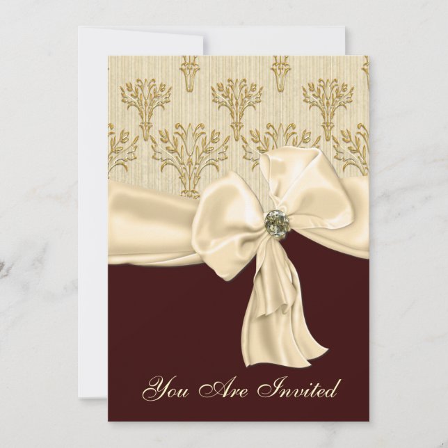 Elegant Custom Wedding Rehearsal Dinner Invitation (Front)