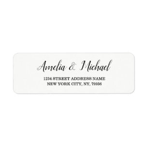 Elegant Custom Wedding Return Address Label