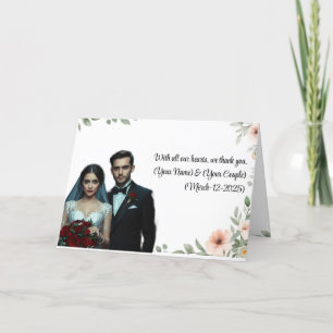 Elegant Custom Wedding Thank You Card – Personaliz