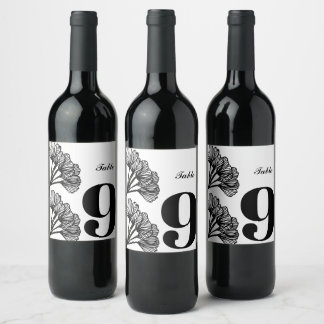 Elegant custom wine label, party table label