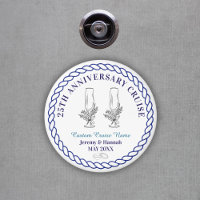Elegant Custom Year Anniversary Cruise Cabin Door
