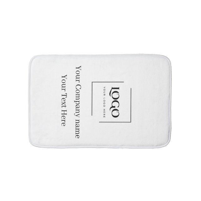 Elegant custom your logo template bath mat (Front)