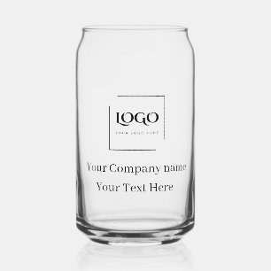 Elegant custom your logo template can glass