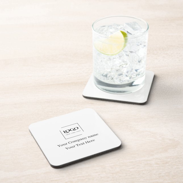 Elegant custom your logo template coaster (Right Side)