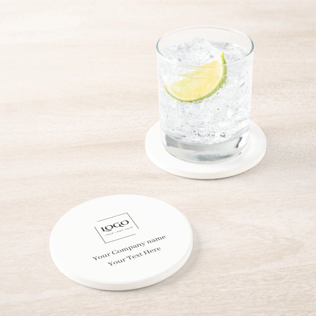 Elegant custom your logo template coaster (Side)