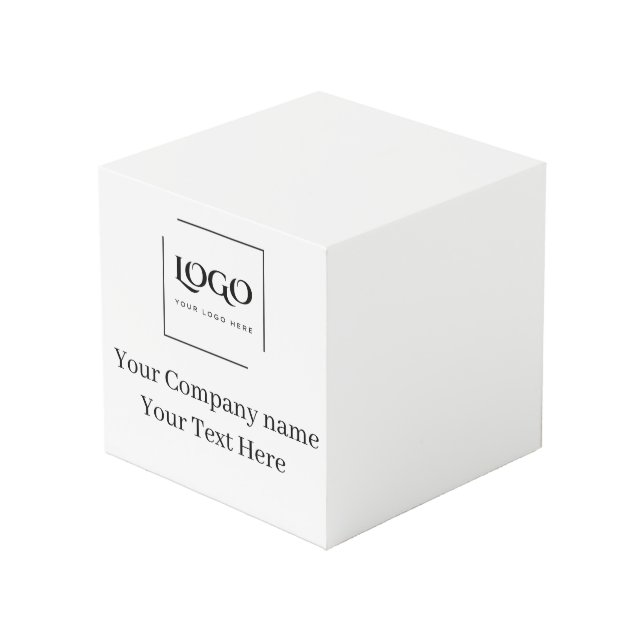 Elegant custom your logo template cube (Front Angled)