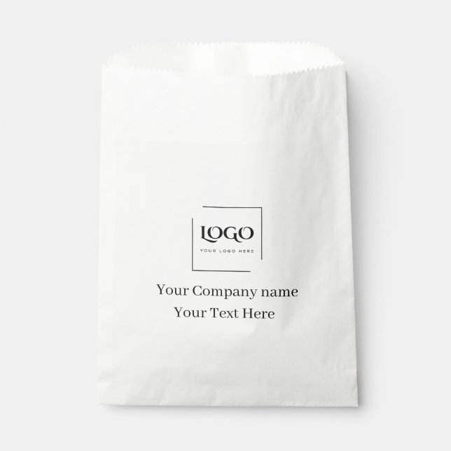 Elegant custom your logo template favour bags (Front)