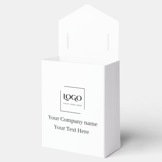 Elegant custom your logo template favour box (Opened)