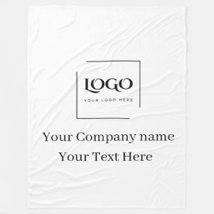 Elegant custom your logo template fleece blanket