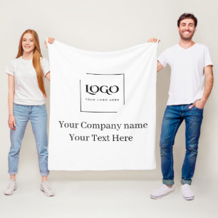 Elegant custom your logo template fleece blanket