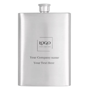 Elegant custom your logo template hip flask