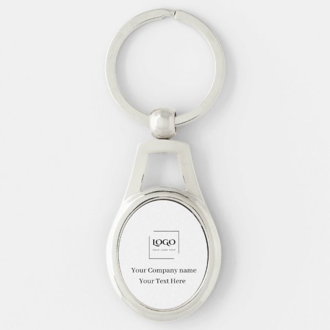 Elegant custom your logo template key ring (Front)