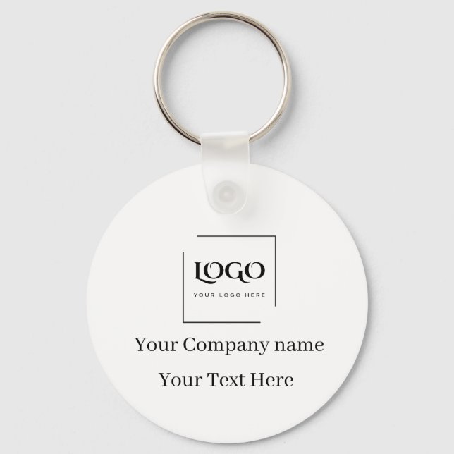 Elegant custom your logo template key ring (Front)