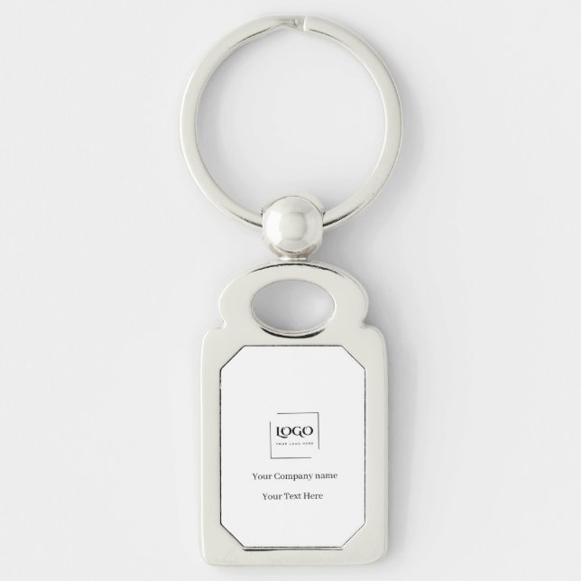 Elegant custom your logo template key ring (Front)