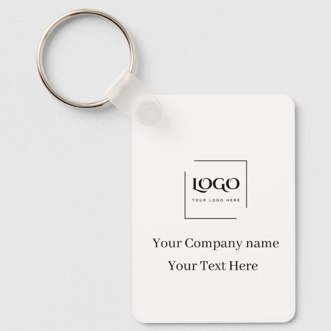 Elegant custom your logo template key ring (Front)