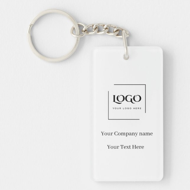 Elegant custom your logo template key ring (Front)