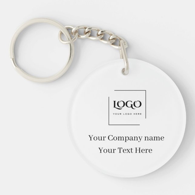 Elegant custom your logo template key ring (Front)