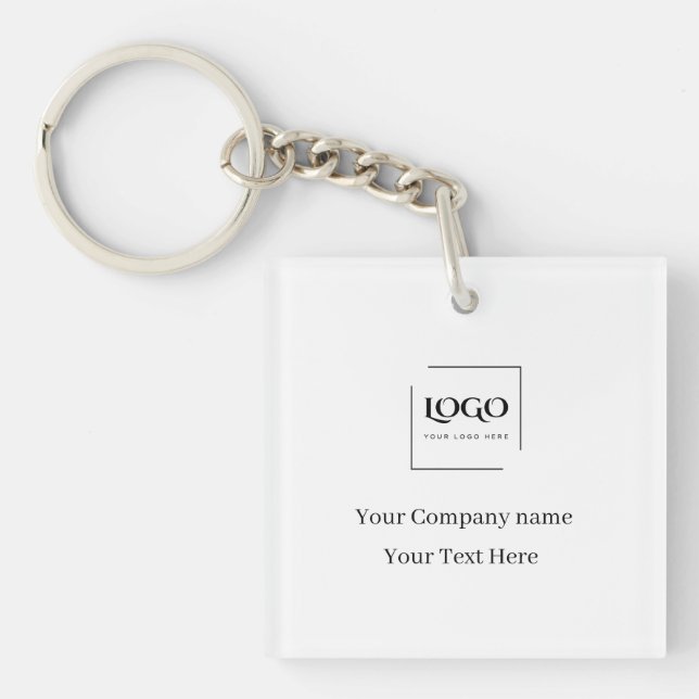 Elegant custom your logo template key ring (Front)