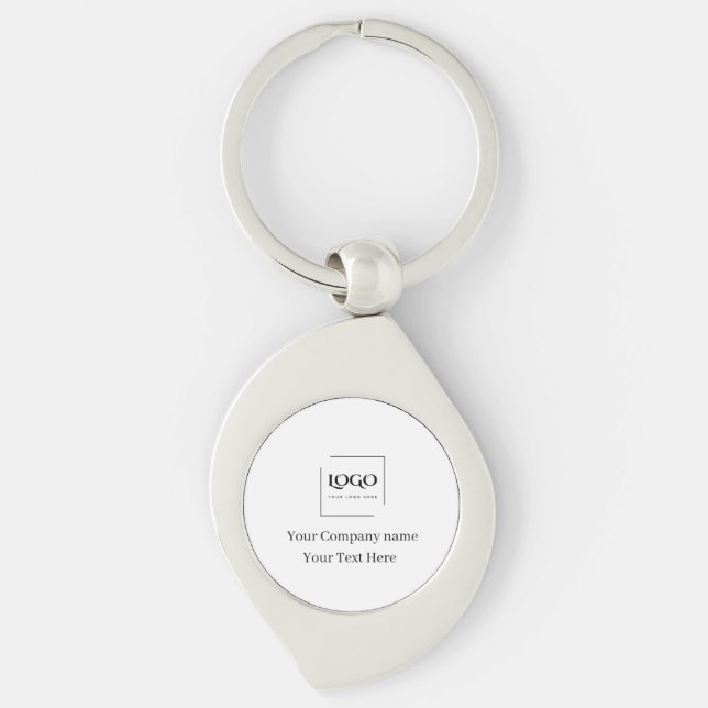 Elegant custom your logo template key ring (Front)